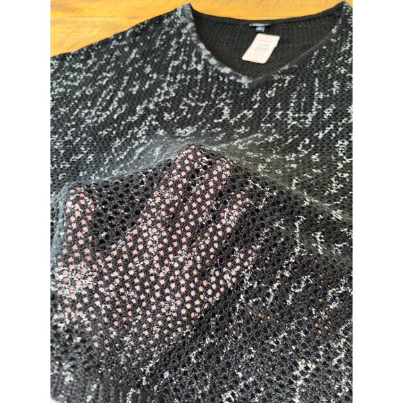 NWT Womens Torrid Black Short Sleeve Eyelet Beach‎ Cover Up Sweater Size 1 - Picture 5 of 8